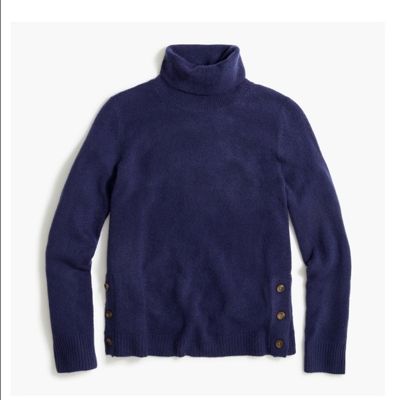 J.Crew Factory Button Turtleneck in Extra-Soft Yarn - Picture 4 of 6
